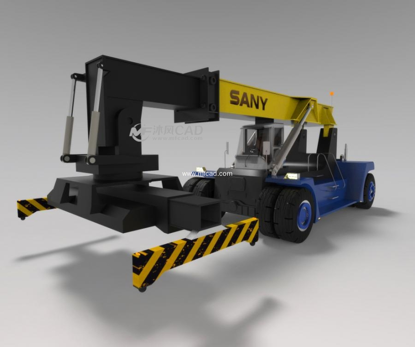 吊车集装箱模型 - solidworks机械设备模型